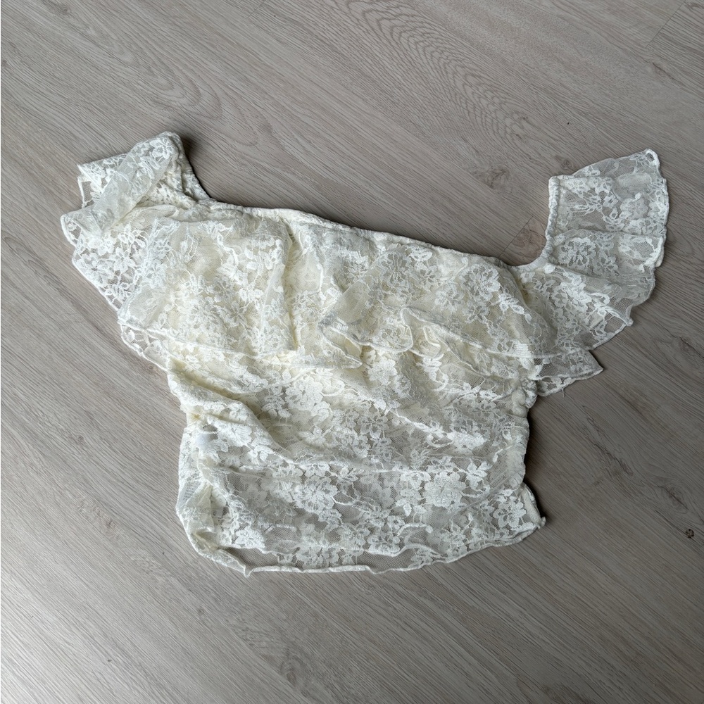 Urban Outfitters White Lace Top